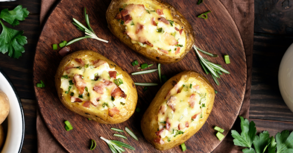 Deliciosa Receita de Batata Recheada: Serve 4 pessoas