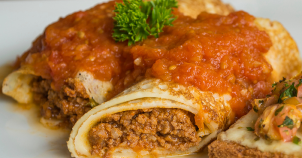 Receita de Panqueca de Carne Moída Simples